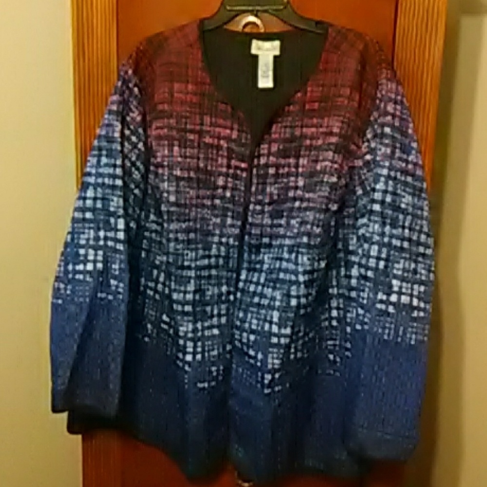 Finalsale* Gorgeous Color Open Jacket Size 4x - image 1